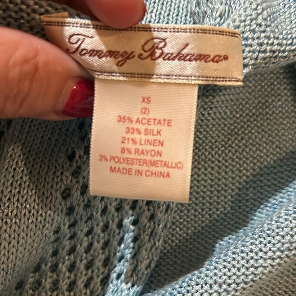 Tommy Bahama Crochet Cardigan. XS - Picture 10 of 10